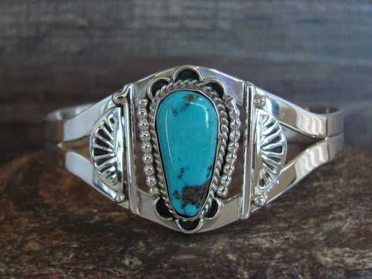 Native American Sterling Silver & Turquoise Bracelet by Bahe