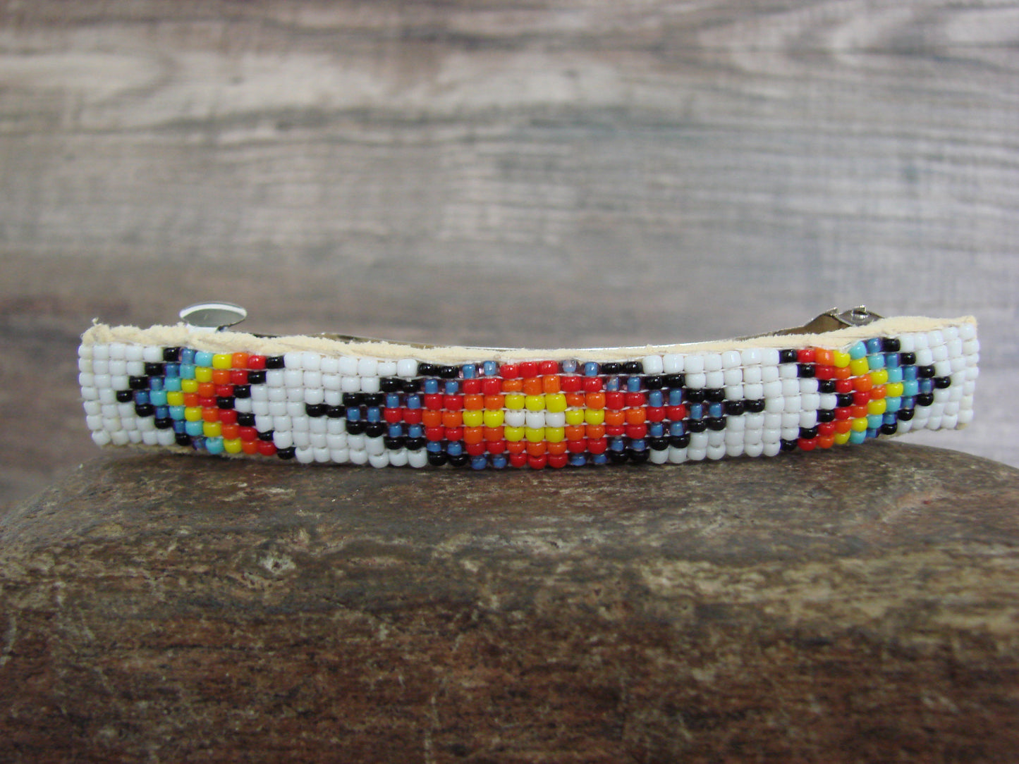 Native American Hand Beaded Hair Barrette by Cleveland