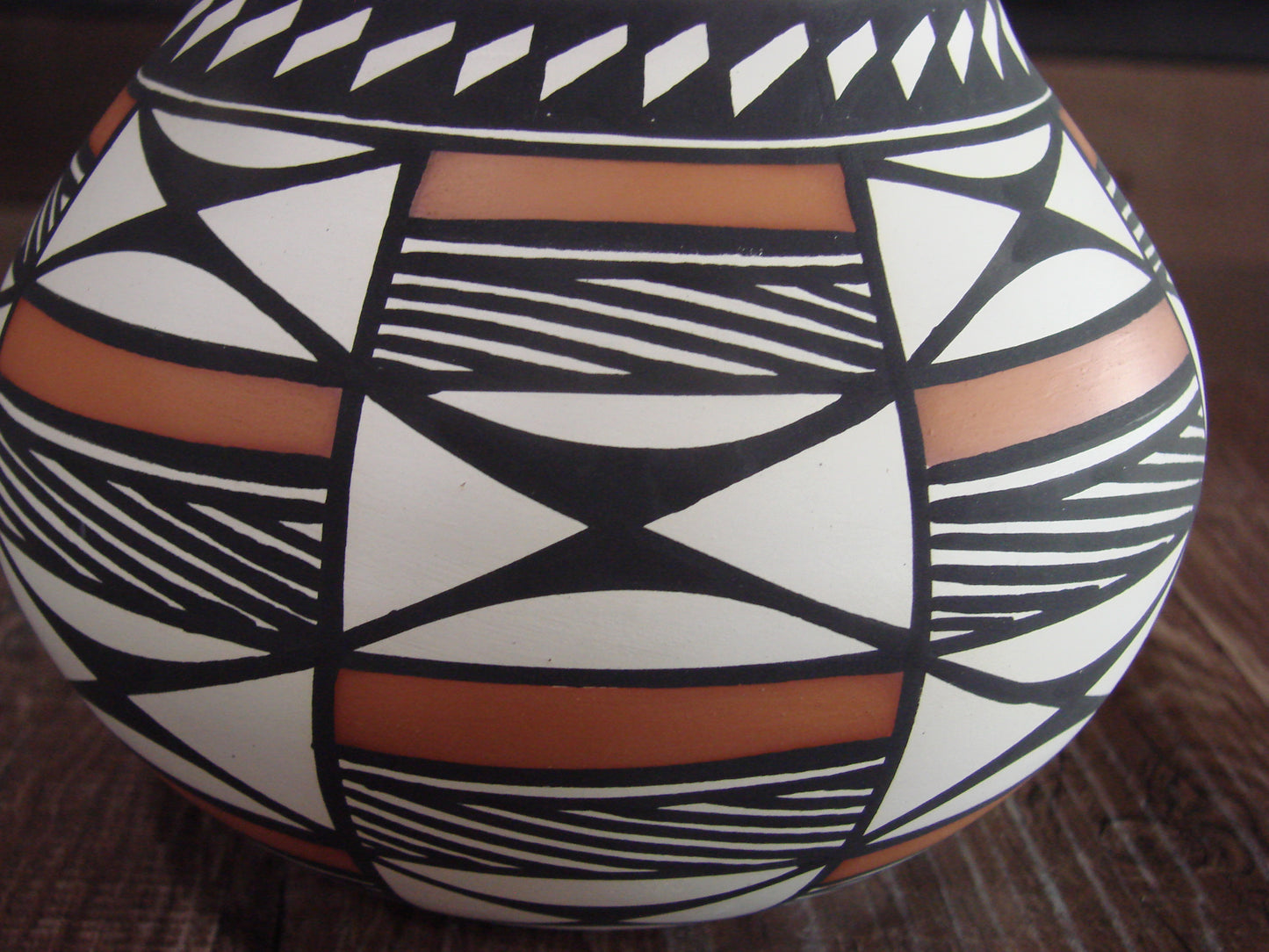 Native American Hand Painted Fine Line Acoma Pottery by Estevan