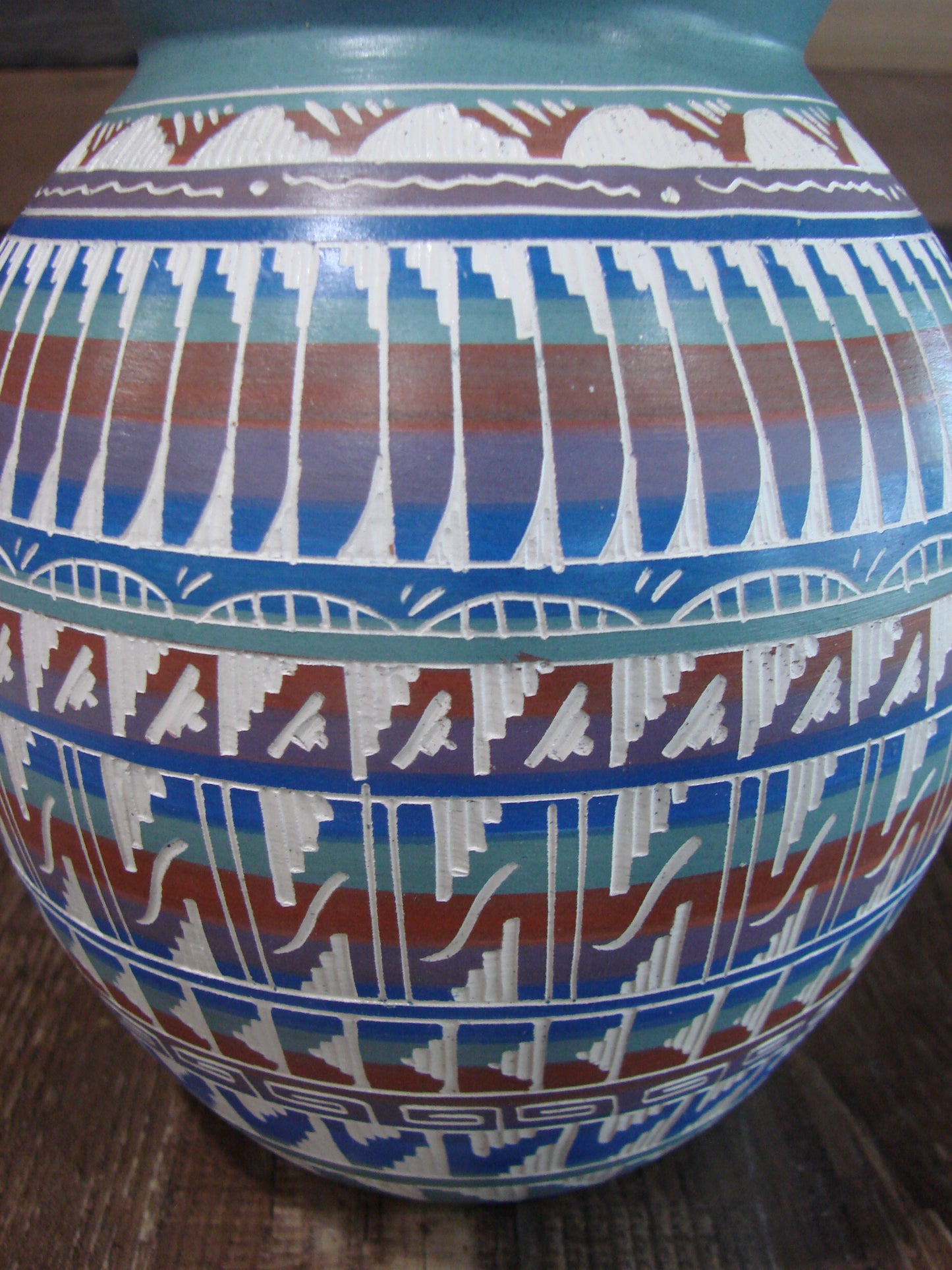 Native American Hand Etched & Hand Painted Pottery - Gilmore