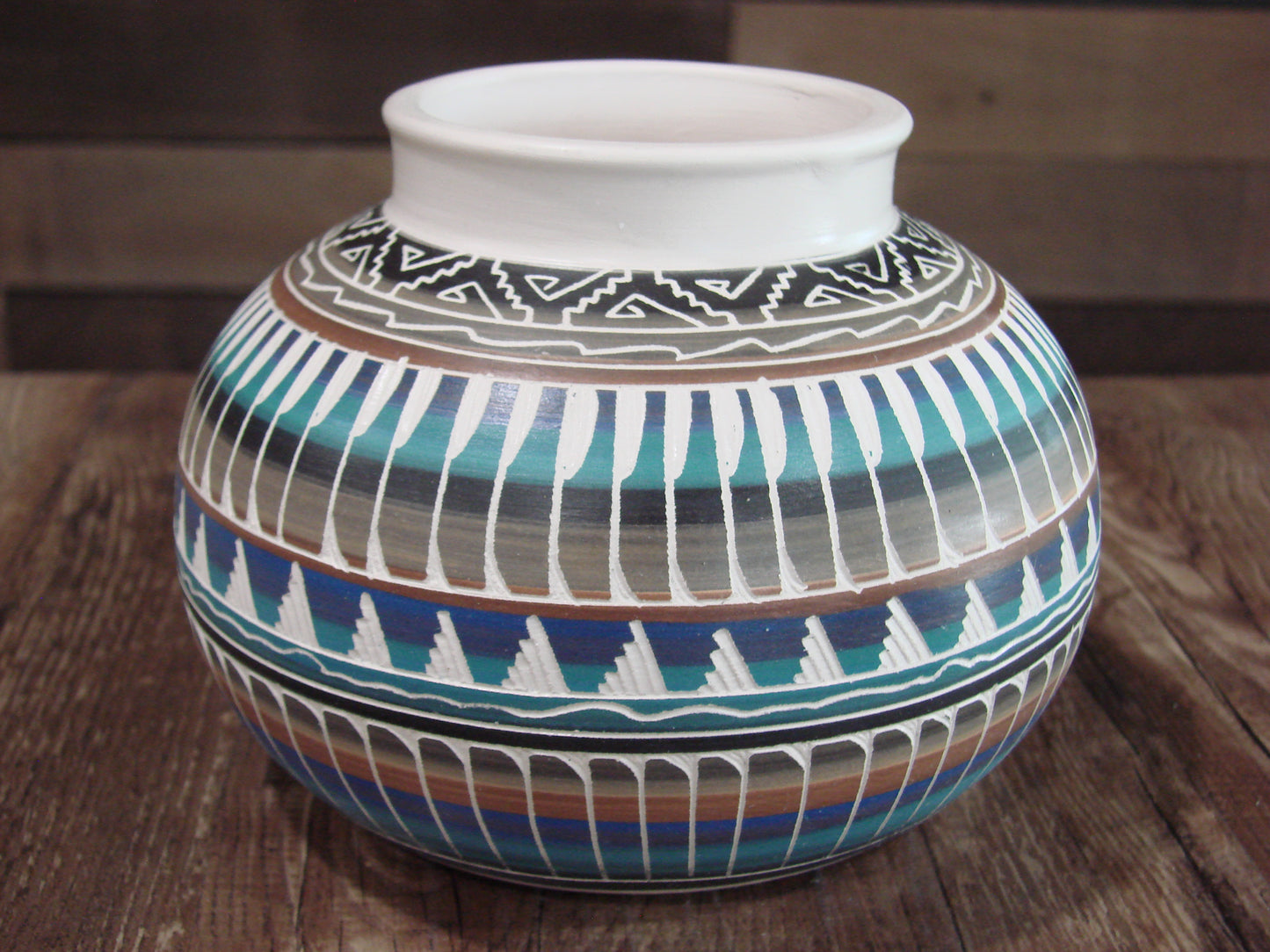 Native American Hand Etched & Hand Painted Pottery - Gilmore