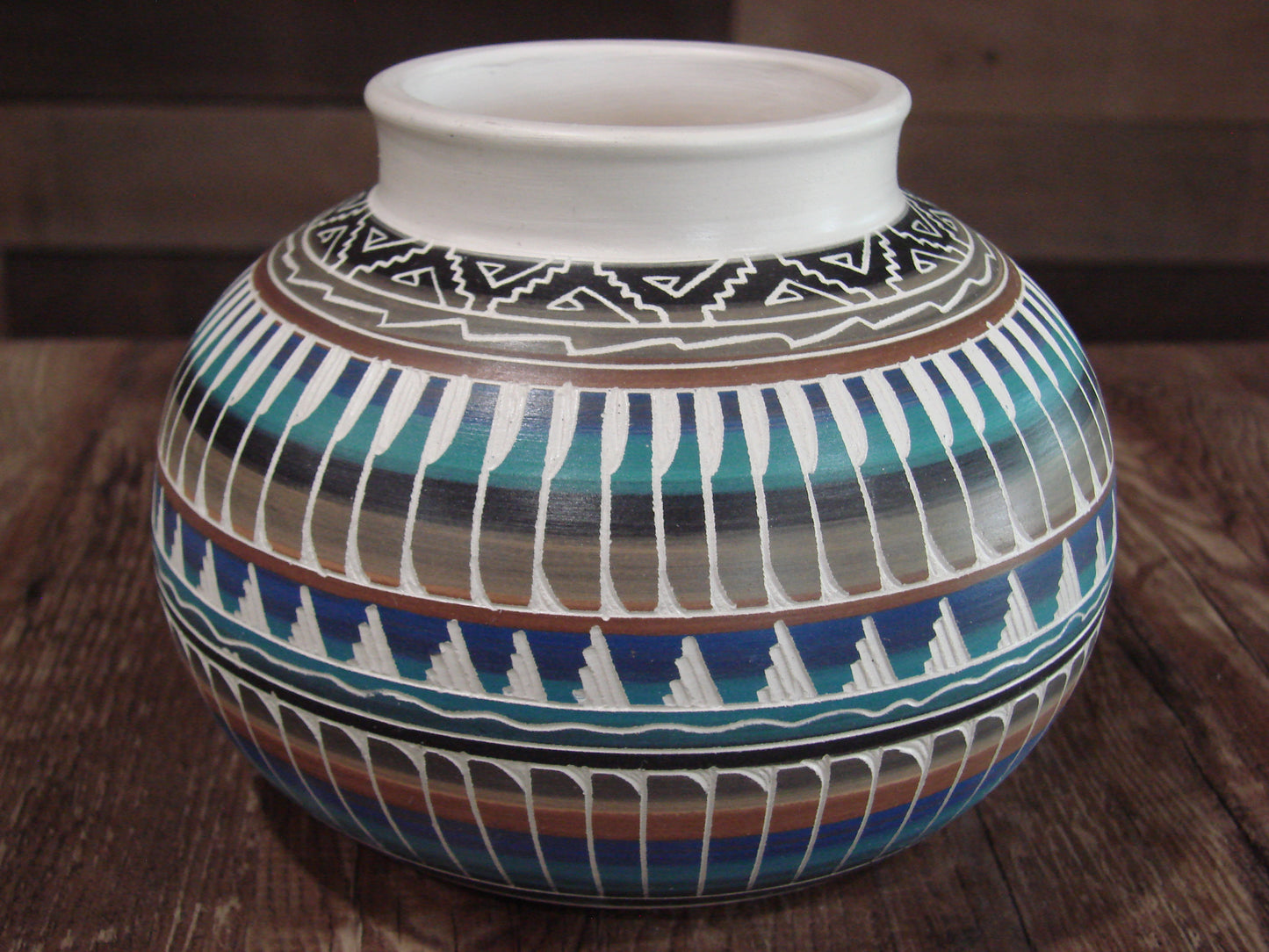 Native American Hand Etched & Hand Painted Pottery - Gilmore