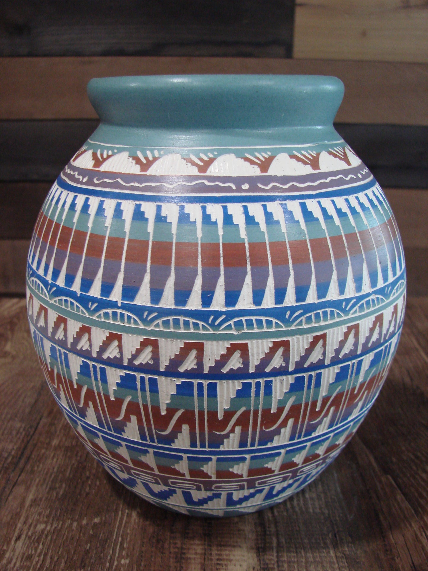 Native American Hand Etched & Hand Painted Pottery - Gilmore