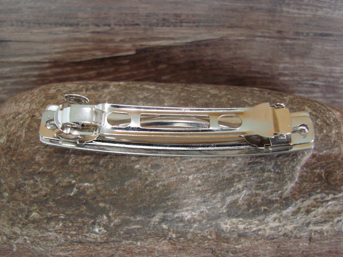 Native American Sterling Silver Hand Stamped Hair Barrette by Begay