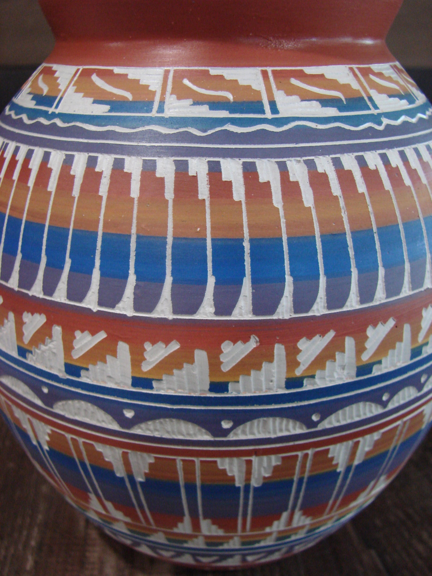 Native American Hand Etched & Hand Painted Pottery - Gilmore