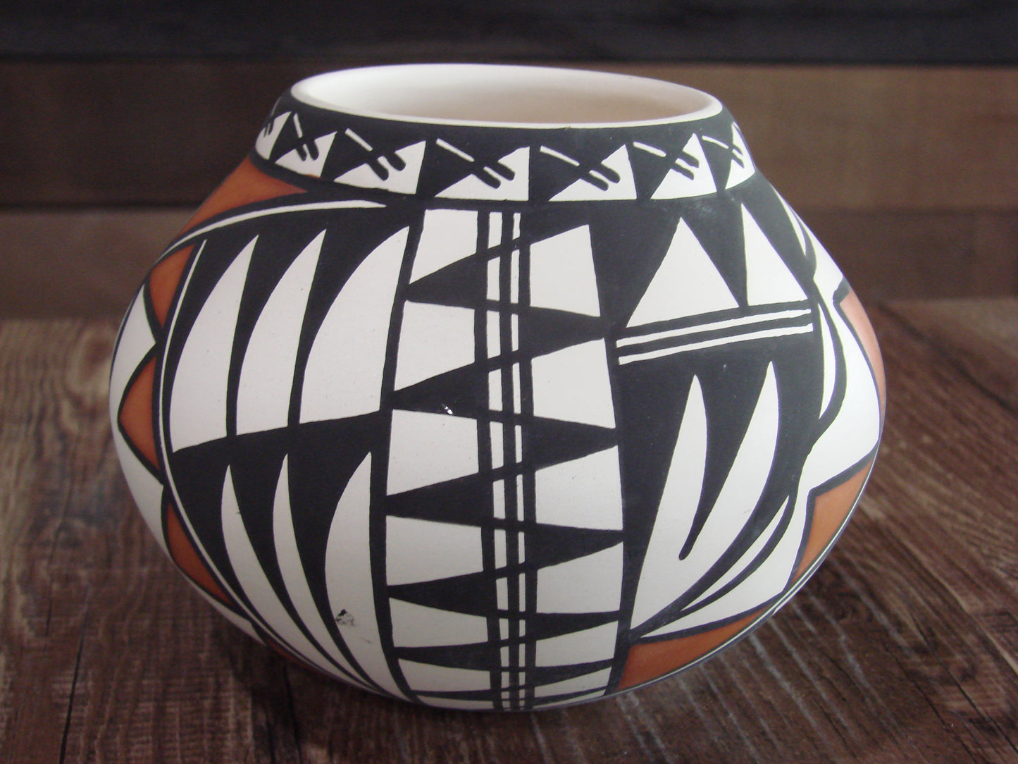 Native American Hand Painted Fine Line Acoma Pottery by Estevan