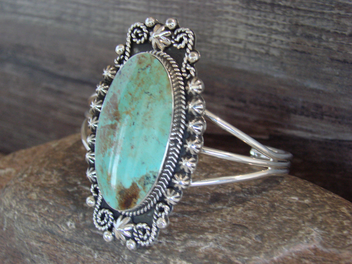 Native American Sterling Silver & Turquoise Bracelet by Calladitto
