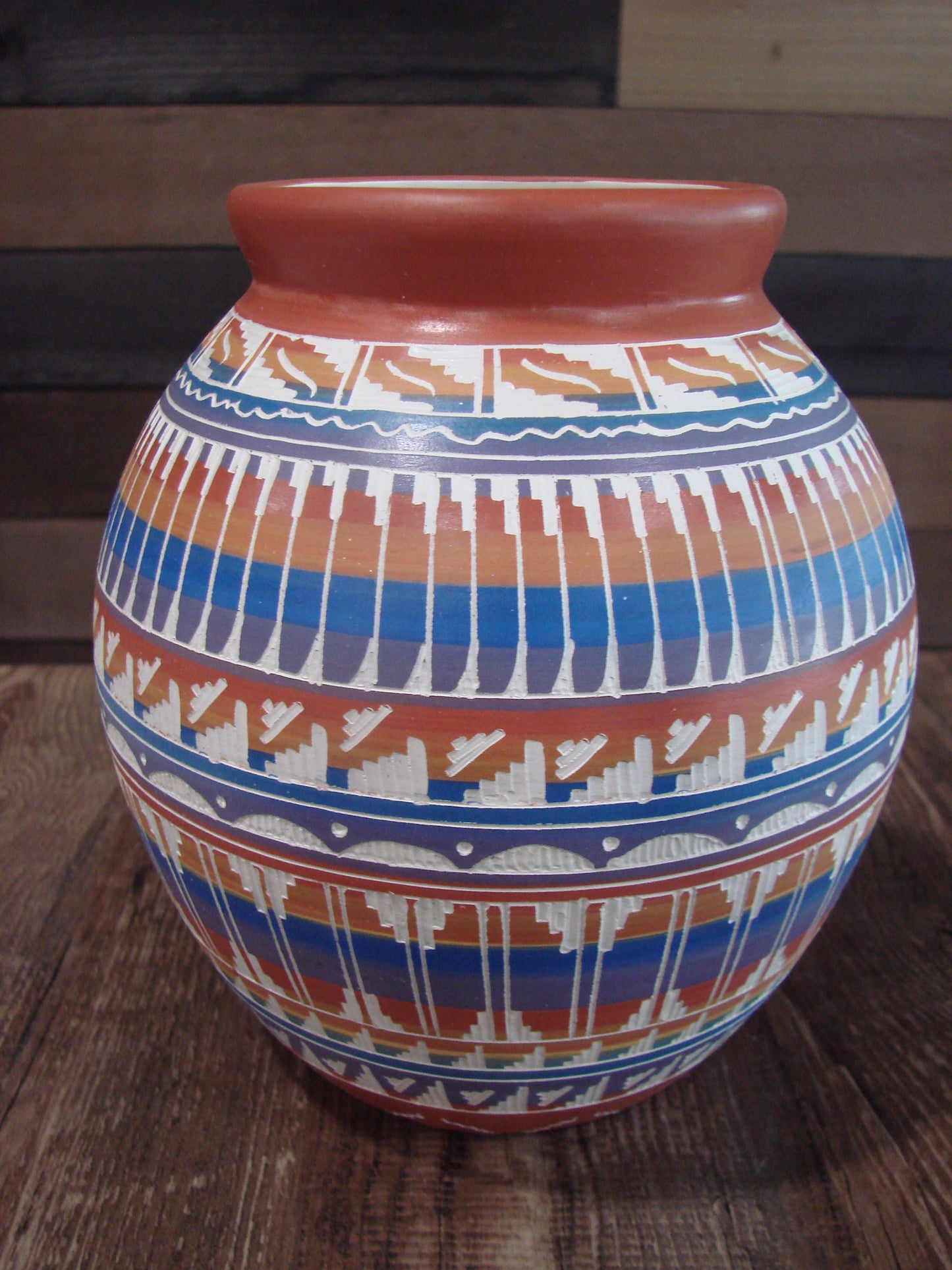 Native American Hand Etched & Hand Painted Pottery - Gilmore