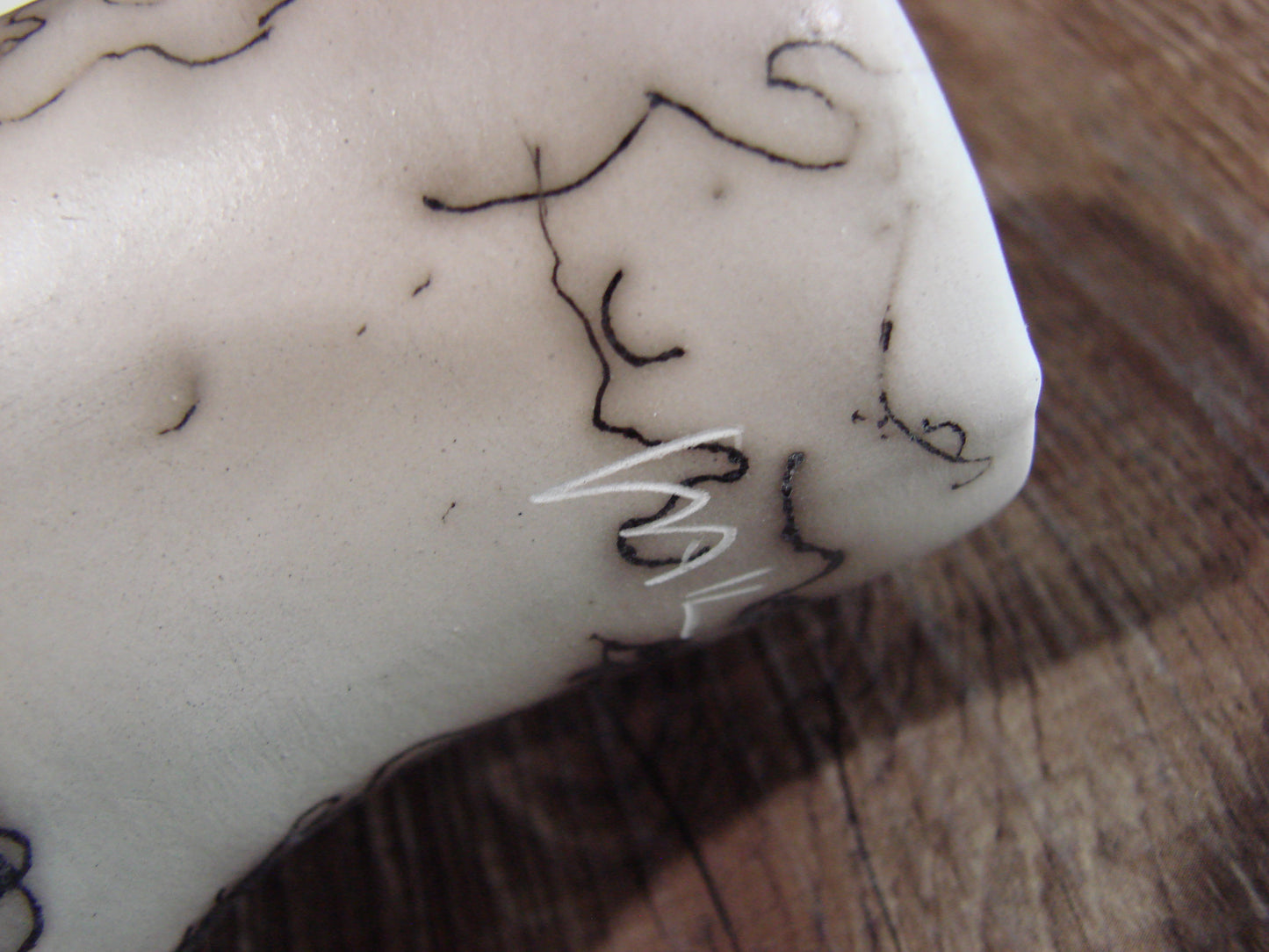 Native American Pottery Horse Hair Bear Sculpture by Vail