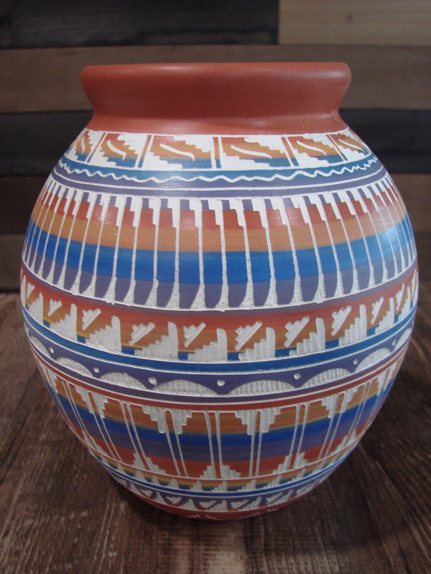 Native American Hand Etched & Hand Painted Pottery - Gilmore