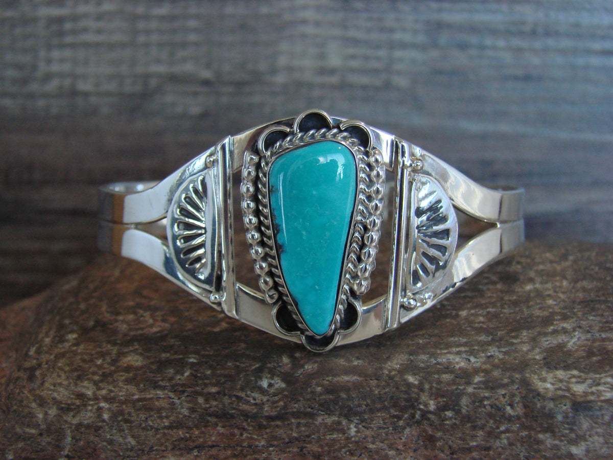 Native American Sterling Silver & Turquoise Bracelet by Bahe