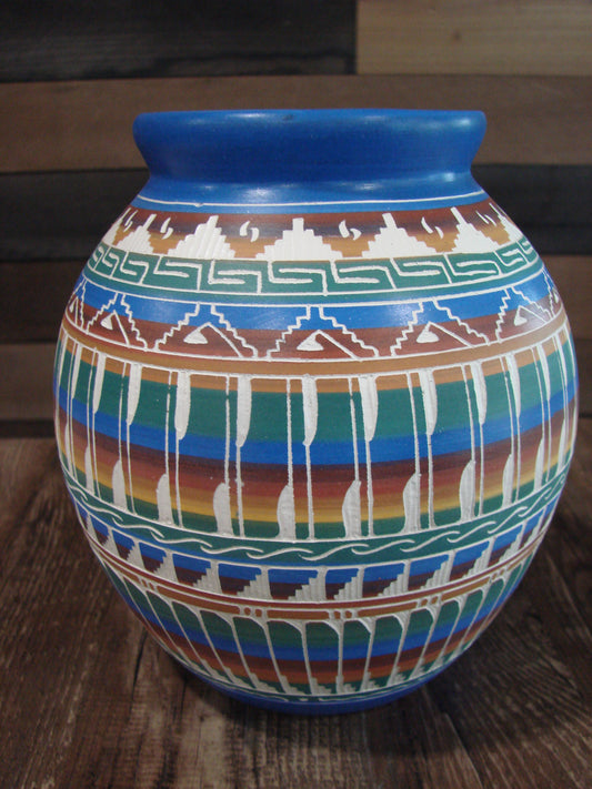 Native American Hand Etched & Hand Painted Pottery - Gilmore