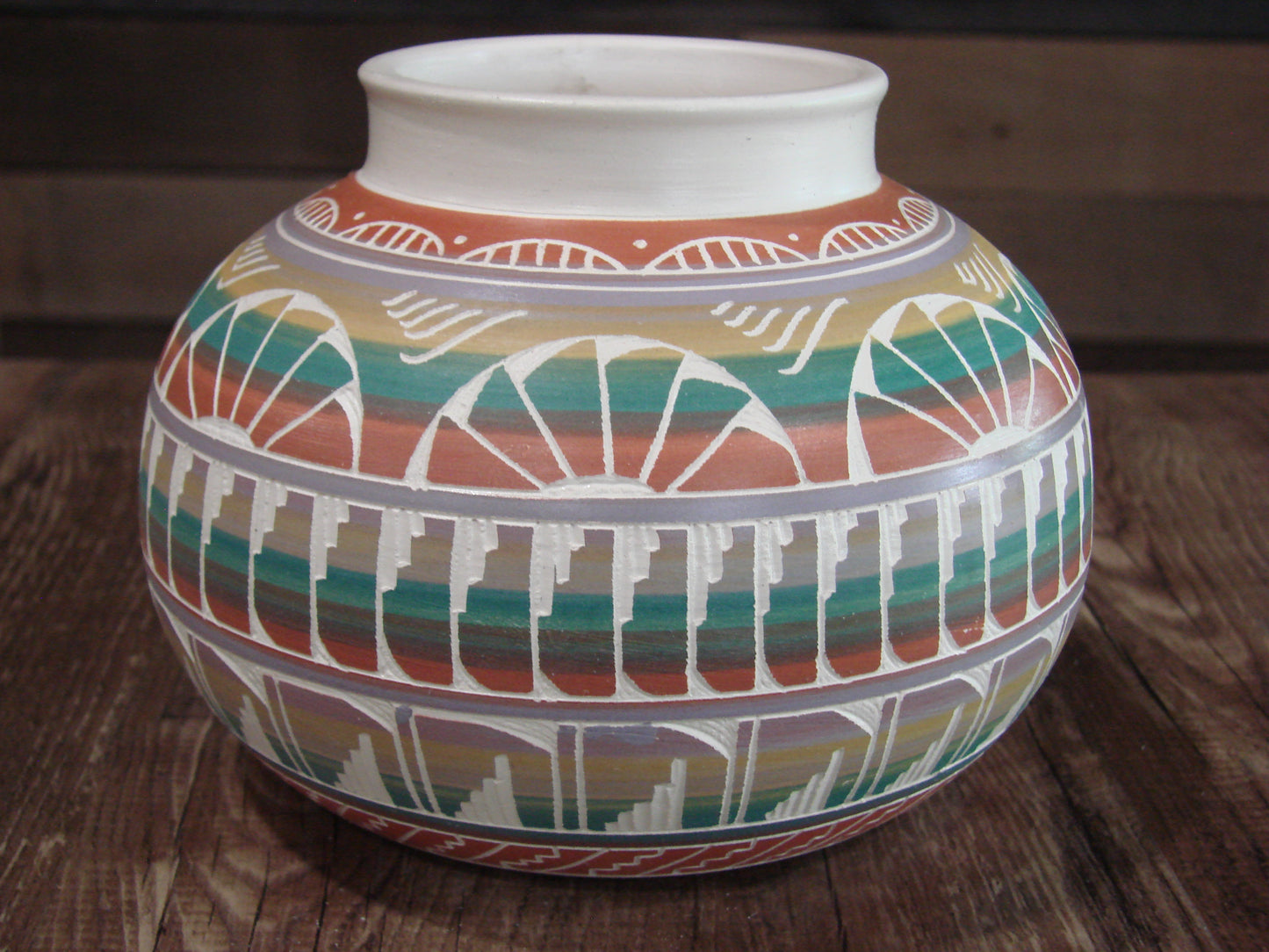 Native American Hand Etched & Hand Painted Pottery - Gilmore
