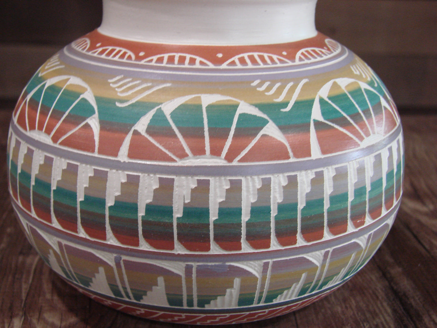 Native American Hand Etched & Hand Painted Pottery - Gilmore