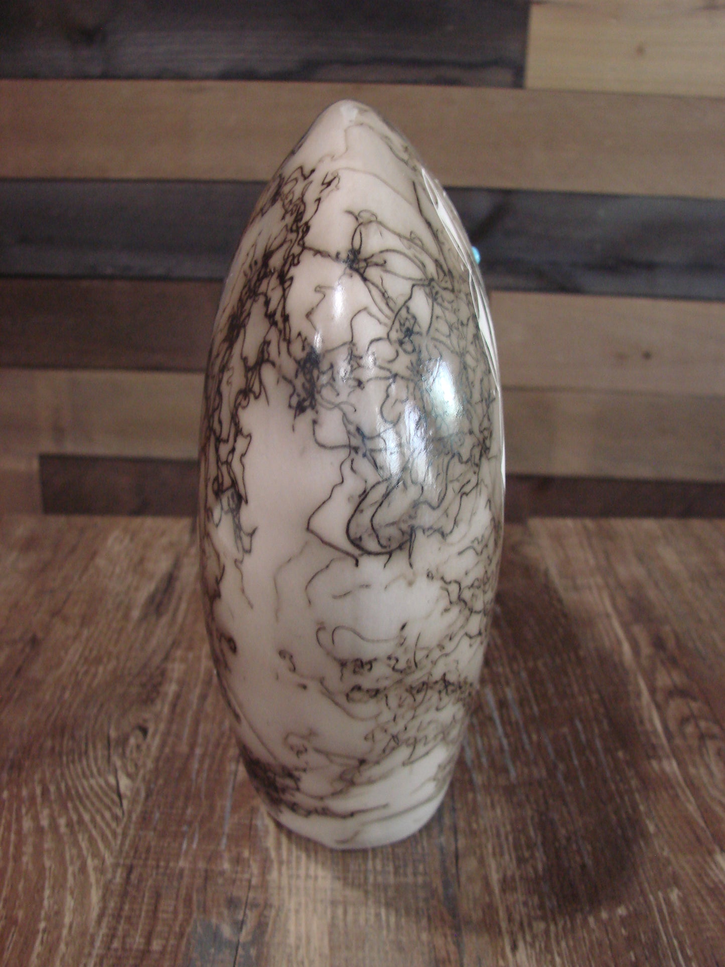 Native American Pottery Horse Hair Bear Sculpture by Vail