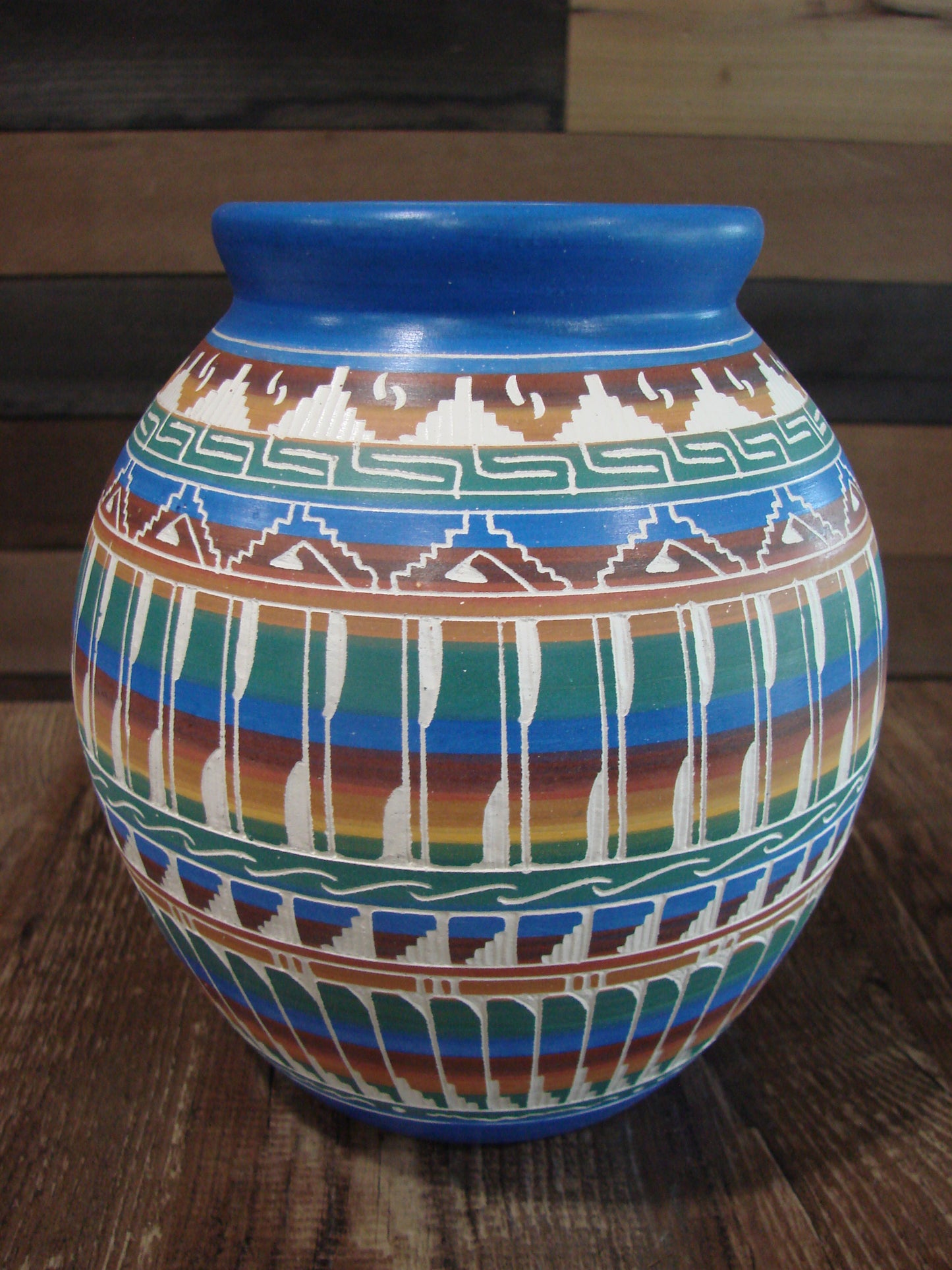 Native American Hand Etched & Hand Painted Pottery - Gilmore