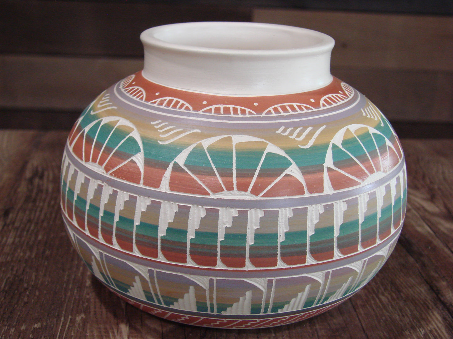 Native American Hand Etched & Hand Painted Pottery - Gilmore