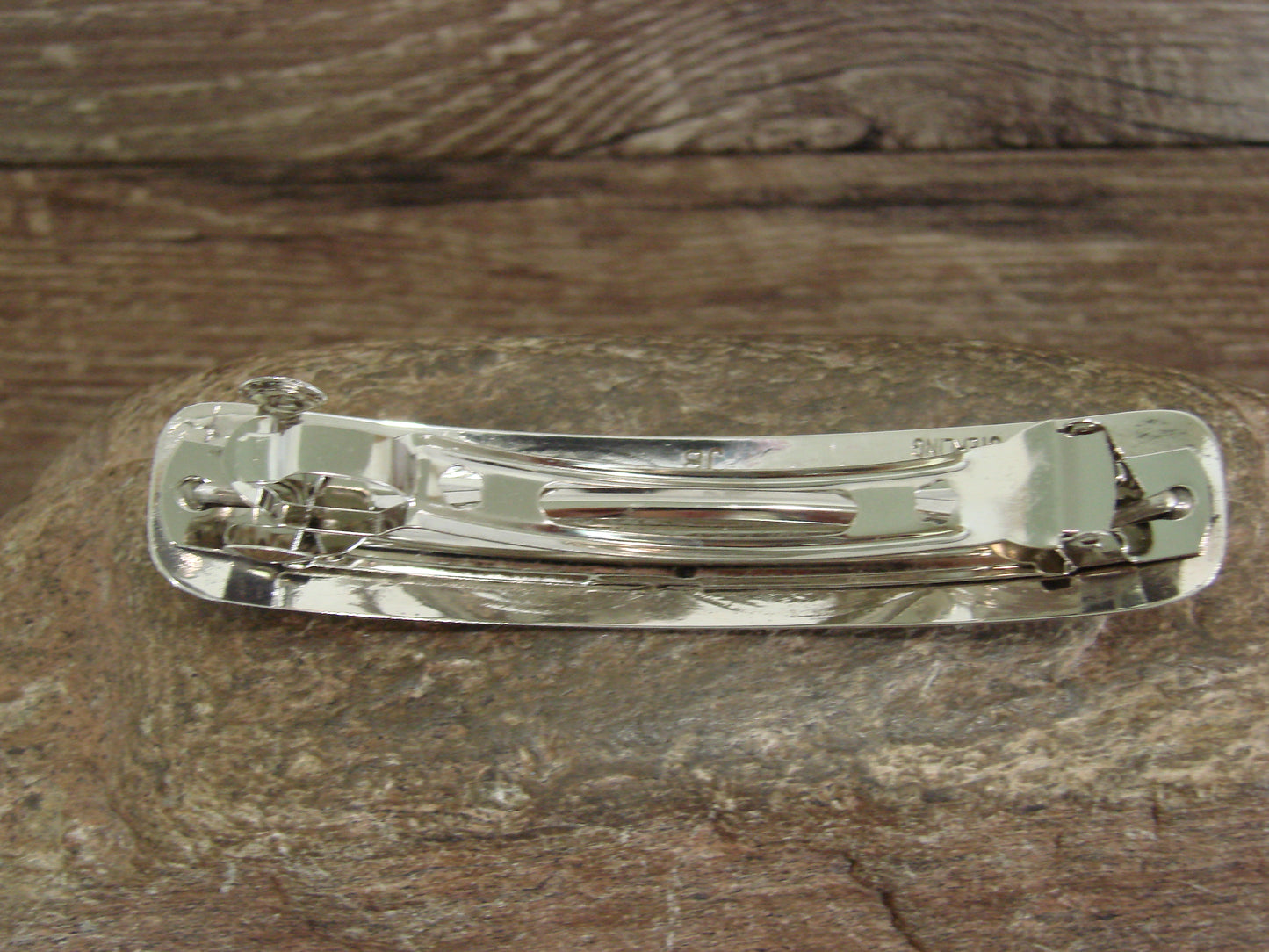 Native American Sterling Silver Hand Stamped Hair Barrette by Begay