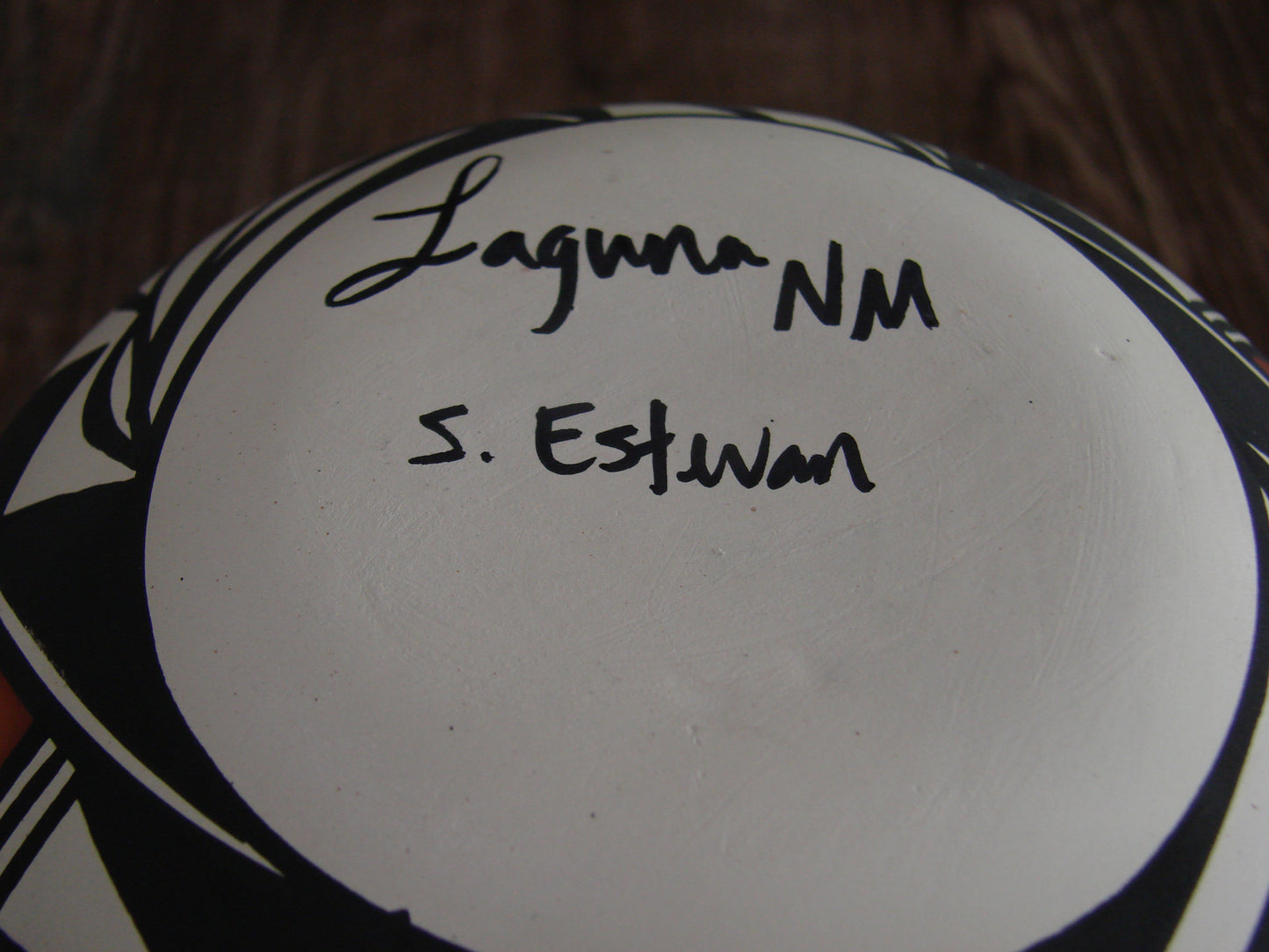 Native American Hand Painted Fine Line Acoma Pottery by Estevan