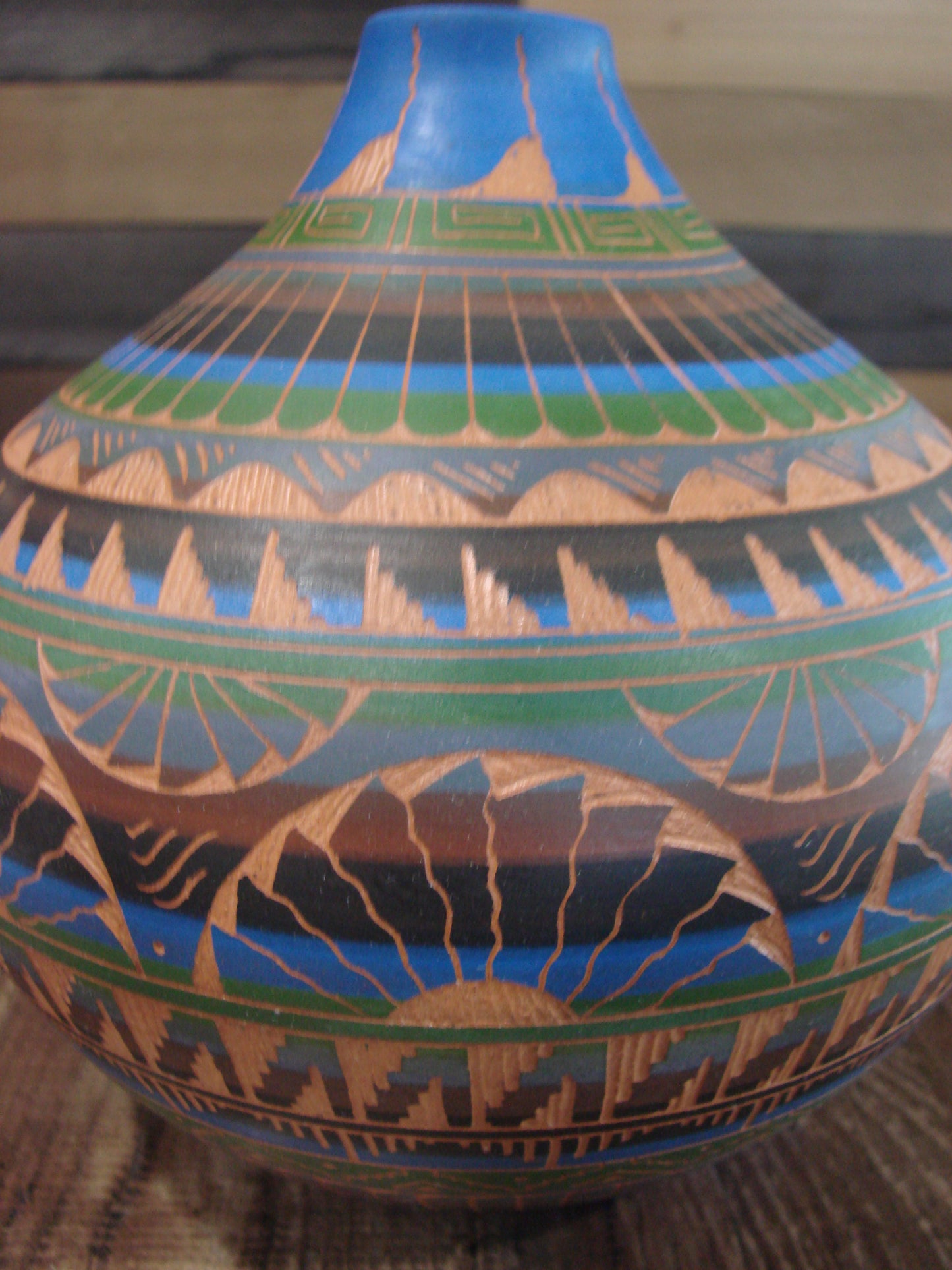 Native American Hand Etched & Hand Painted Pottery - Gilmore