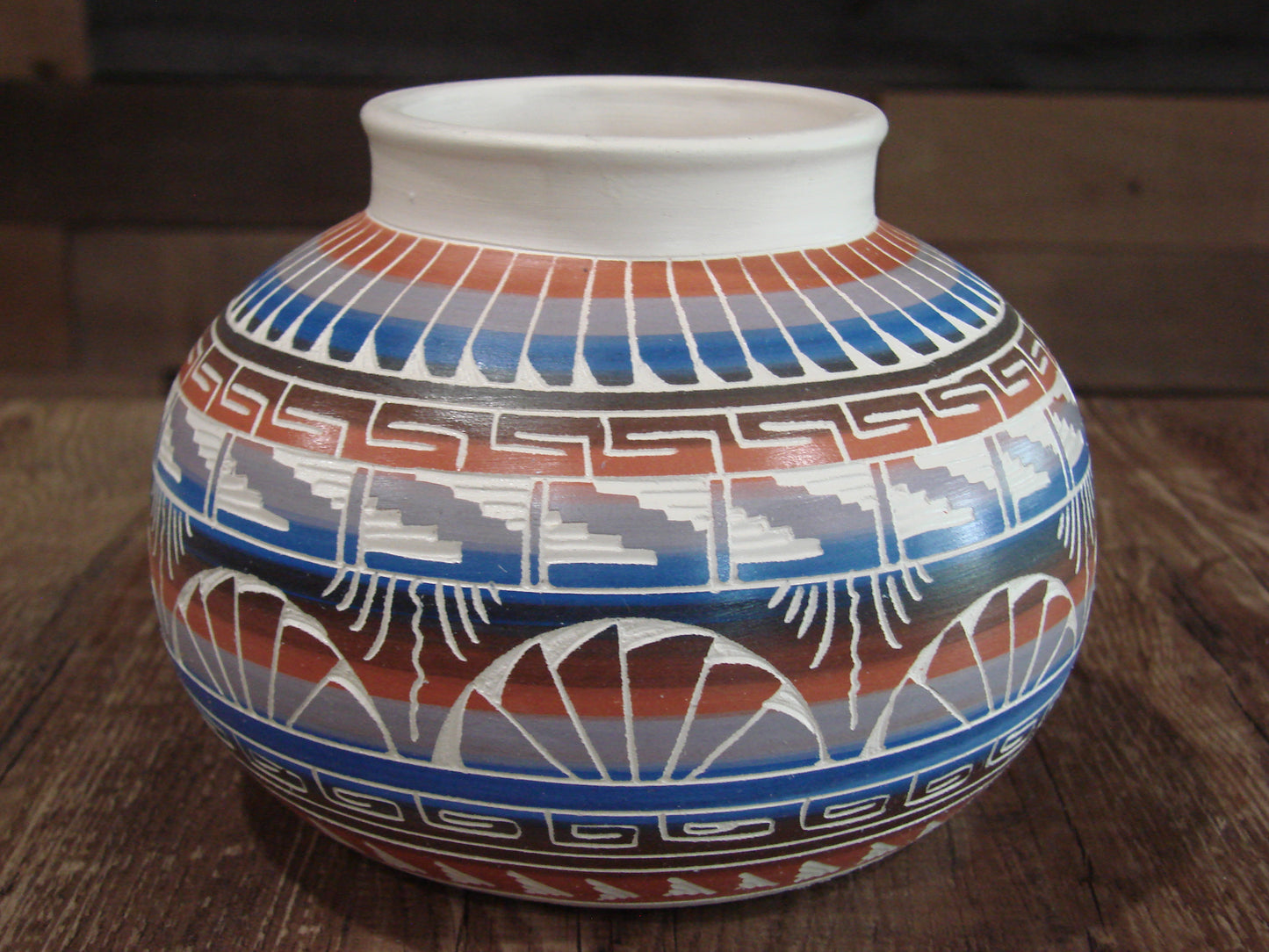 Native American Hand Etched & Hand Painted Pottery - Gilmore