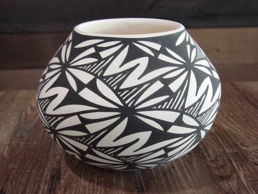 Native American Hand Painted Fine Line Acoma Pottery by Estevan