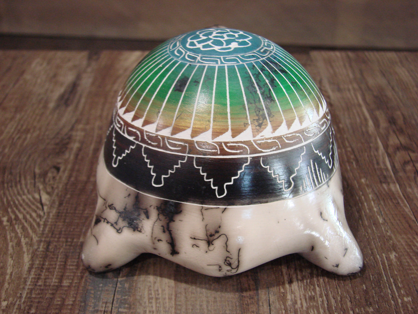 Native American Navajo Horse Hair Turtle Pottery Sculpture - Benally
