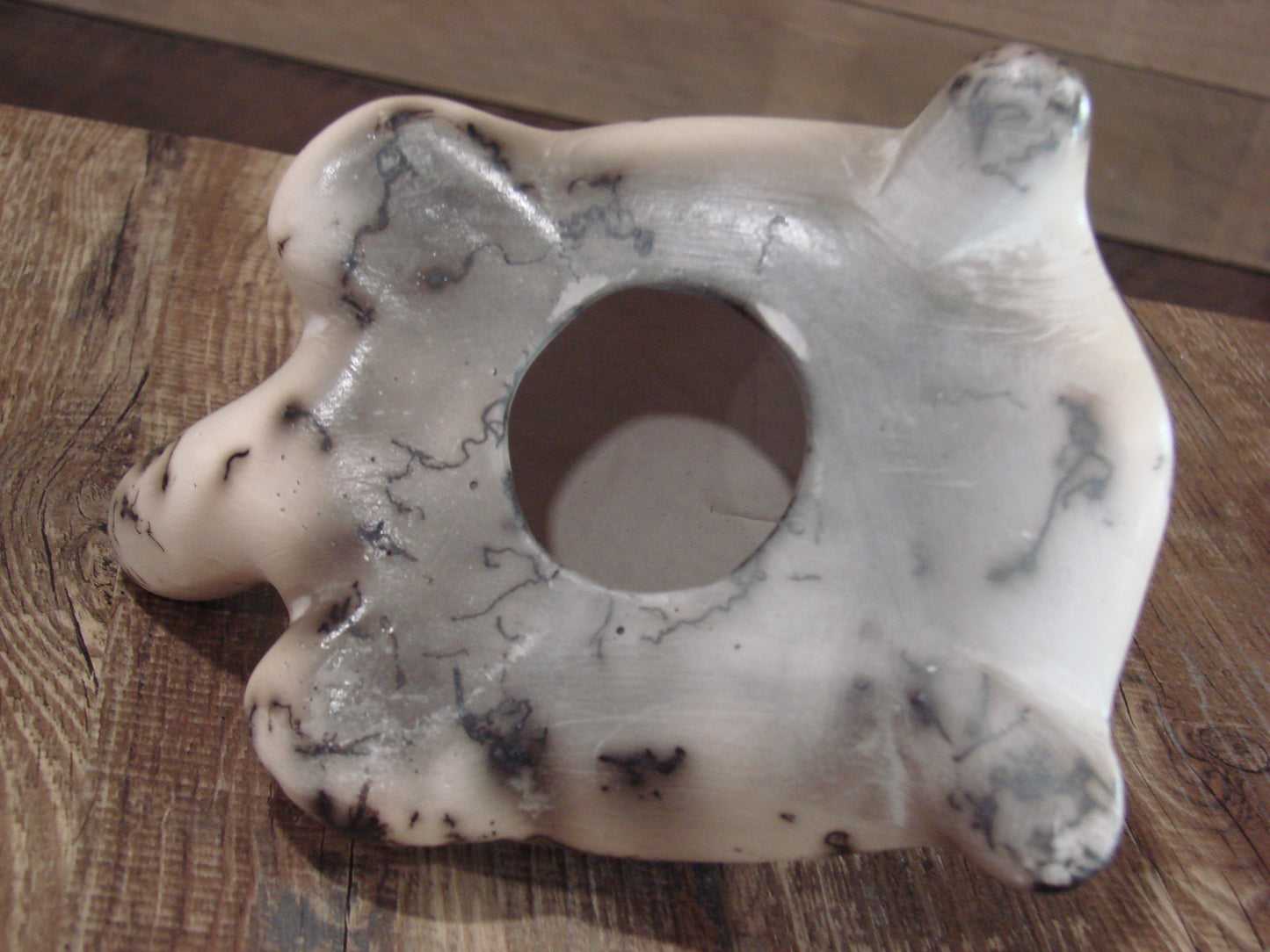 Native American Navajo Horse Hair Turtle Pottery Sculpture - Benally