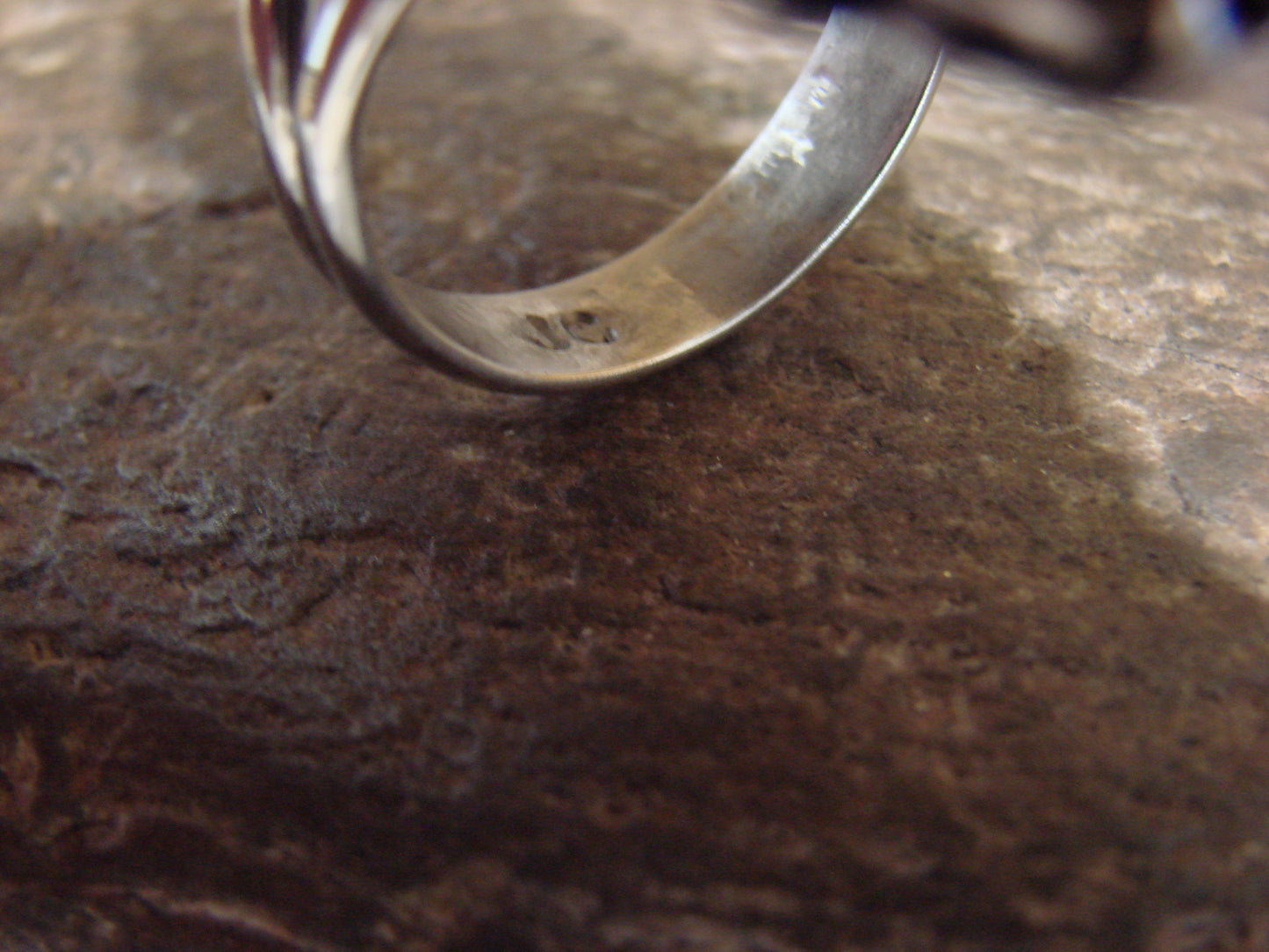 Native American Nickel Silver & Turquoise Ring by Cleveland - Size 11.5