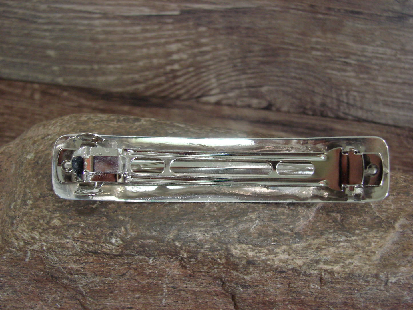 Native American Sterling Silver & Onyx Hair Barrette by Begay