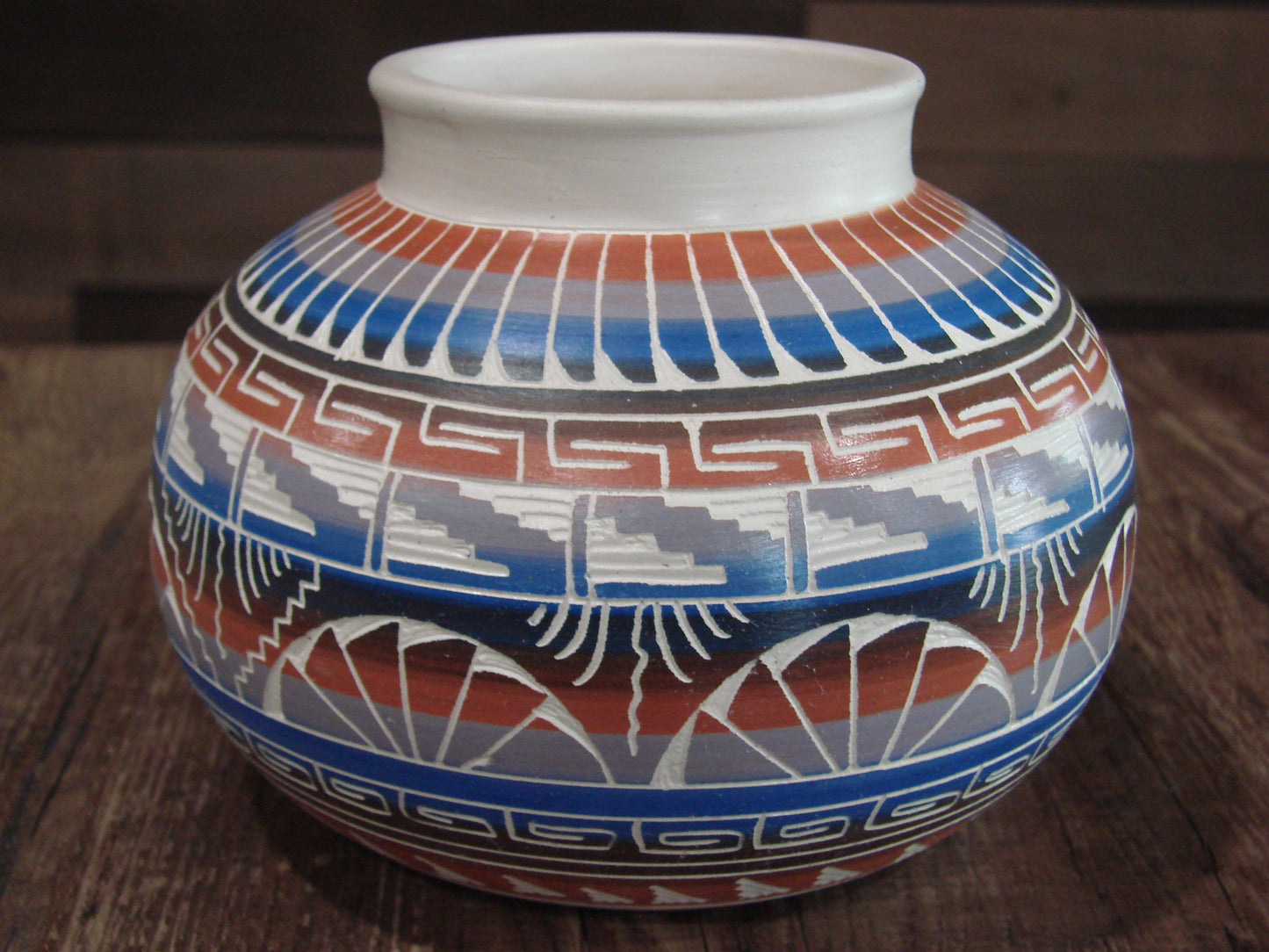 Native American Hand Etched & Hand Painted Pottery - Gilmore