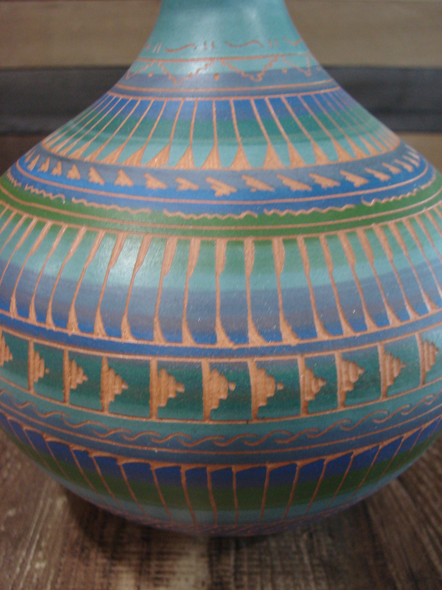 Native American Hand Etched & Hand Painted Pottery - Gilmore