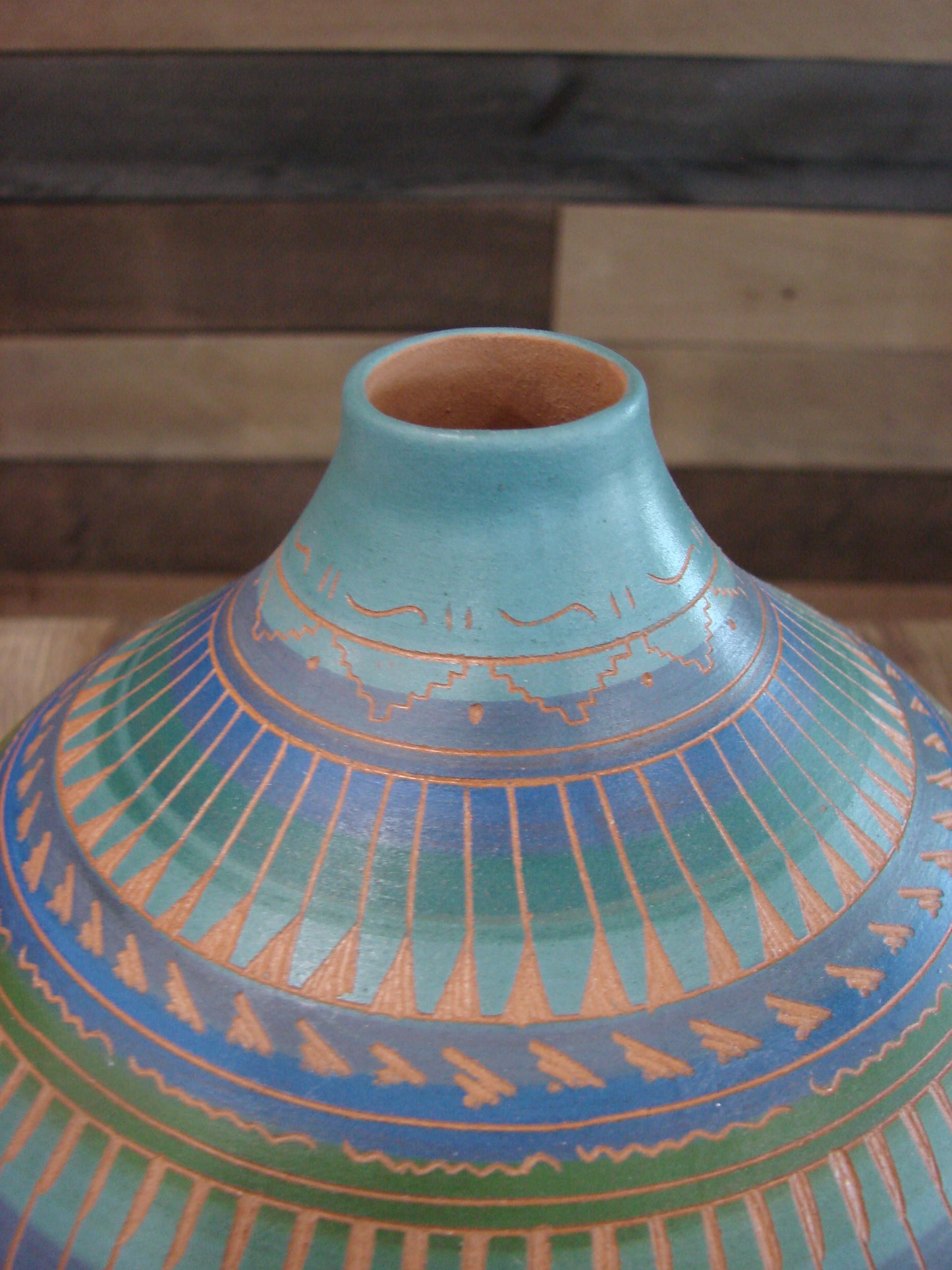 Native American Hand Etched & Hand Painted Pottery - Gilmore