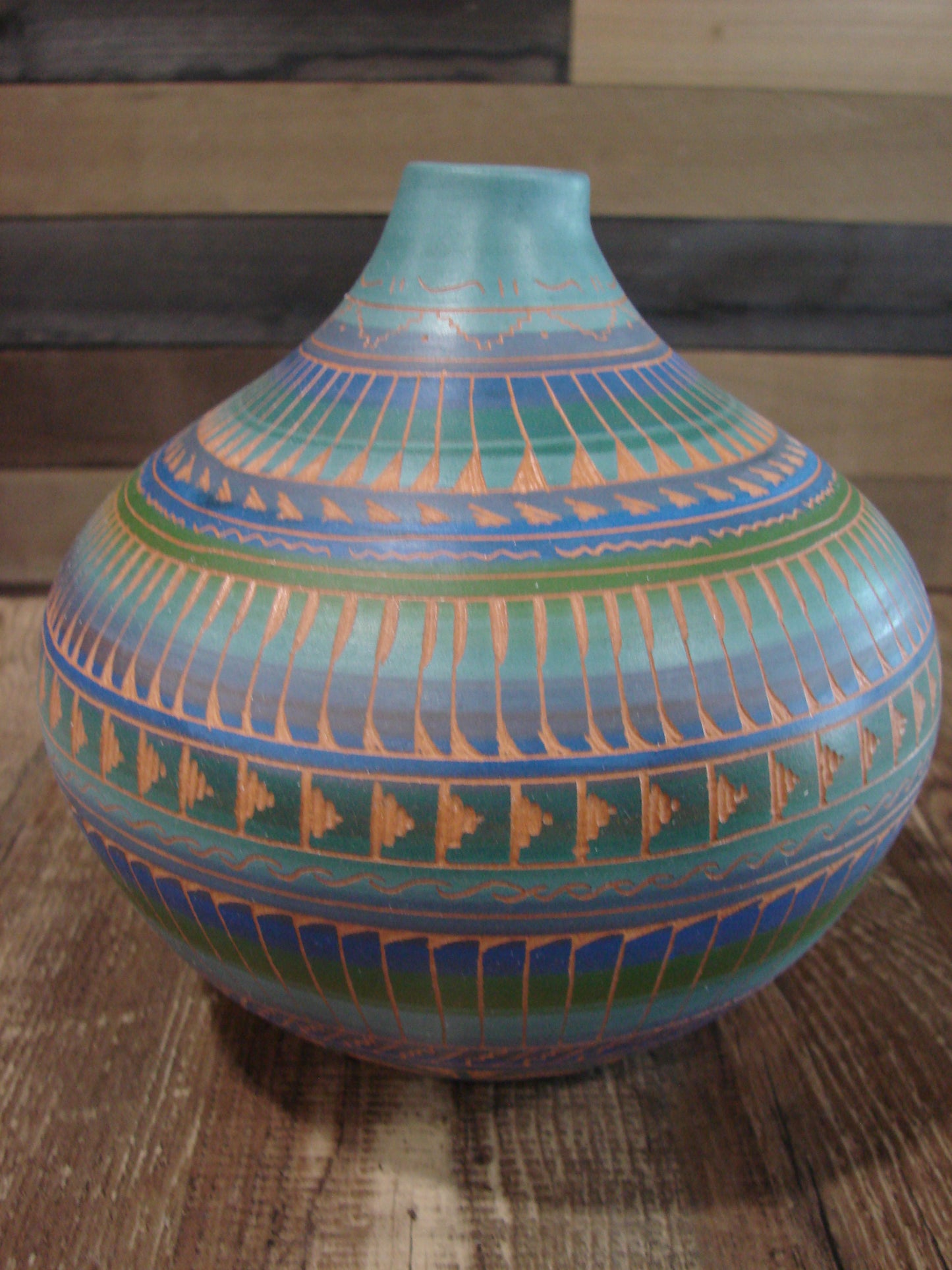 Native American Hand Etched & Hand Painted Pottery - Gilmore