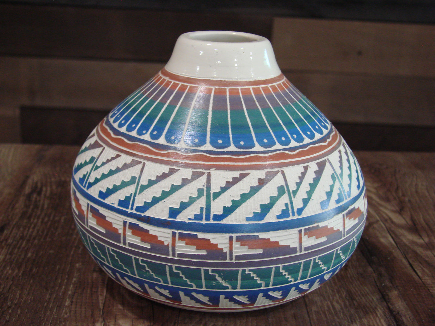 Native American Hand Etched & Hand Painted Pottery - Gilmore