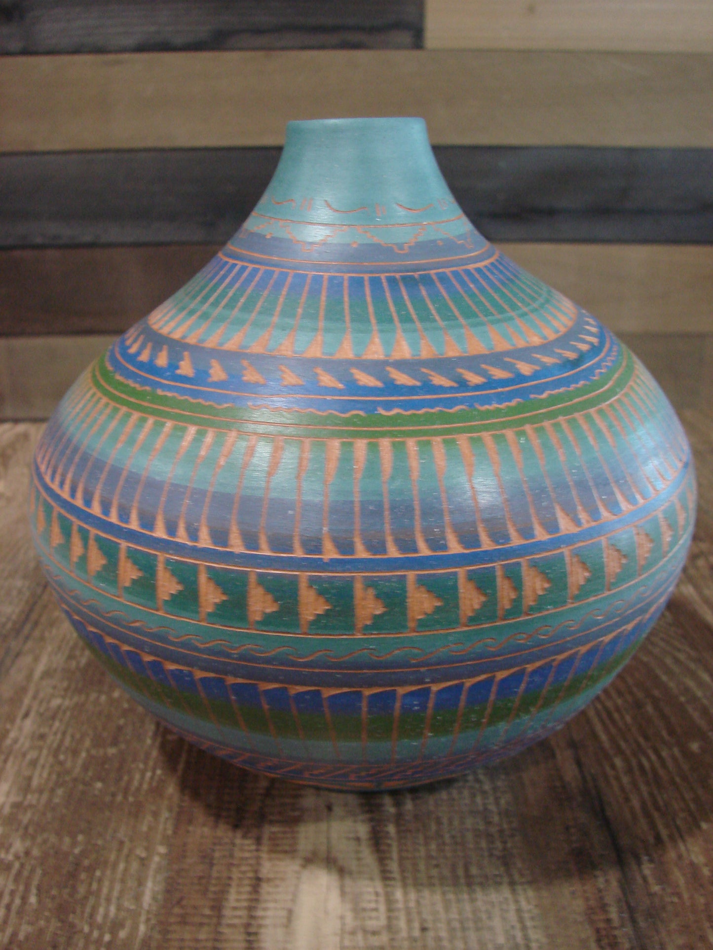 Native American Hand Etched & Hand Painted Pottery - Gilmore