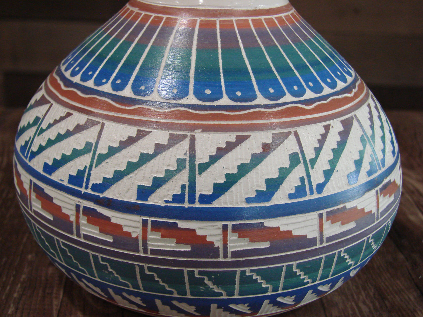 Native American Hand Etched & Hand Painted Pottery - Gilmore
