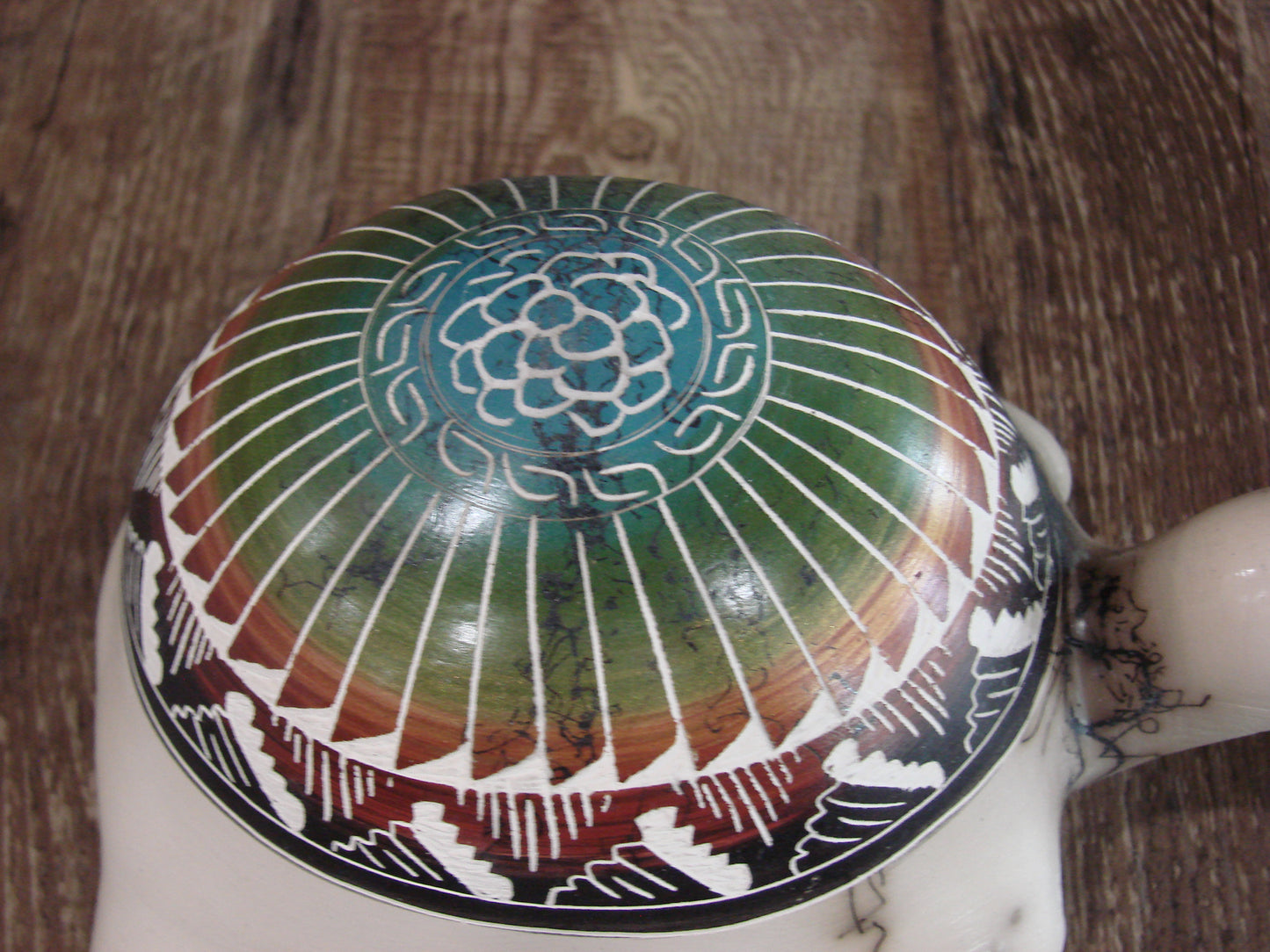 Native American Navajo Horse Hair Turtle Pottery Sculpture - Benally