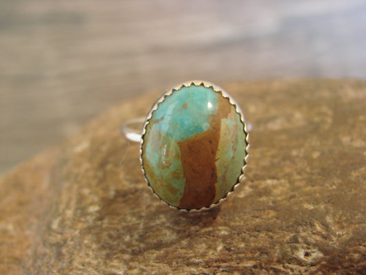 Native American Sterling Silver & Turquoise Ring - Begay - Size 7