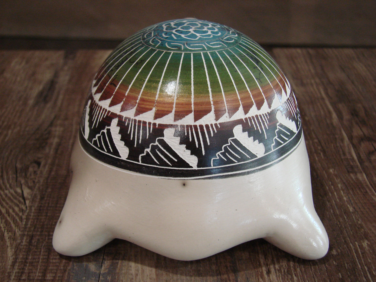 Native American Navajo Horse Hair Turtle Pottery Sculpture - Benally