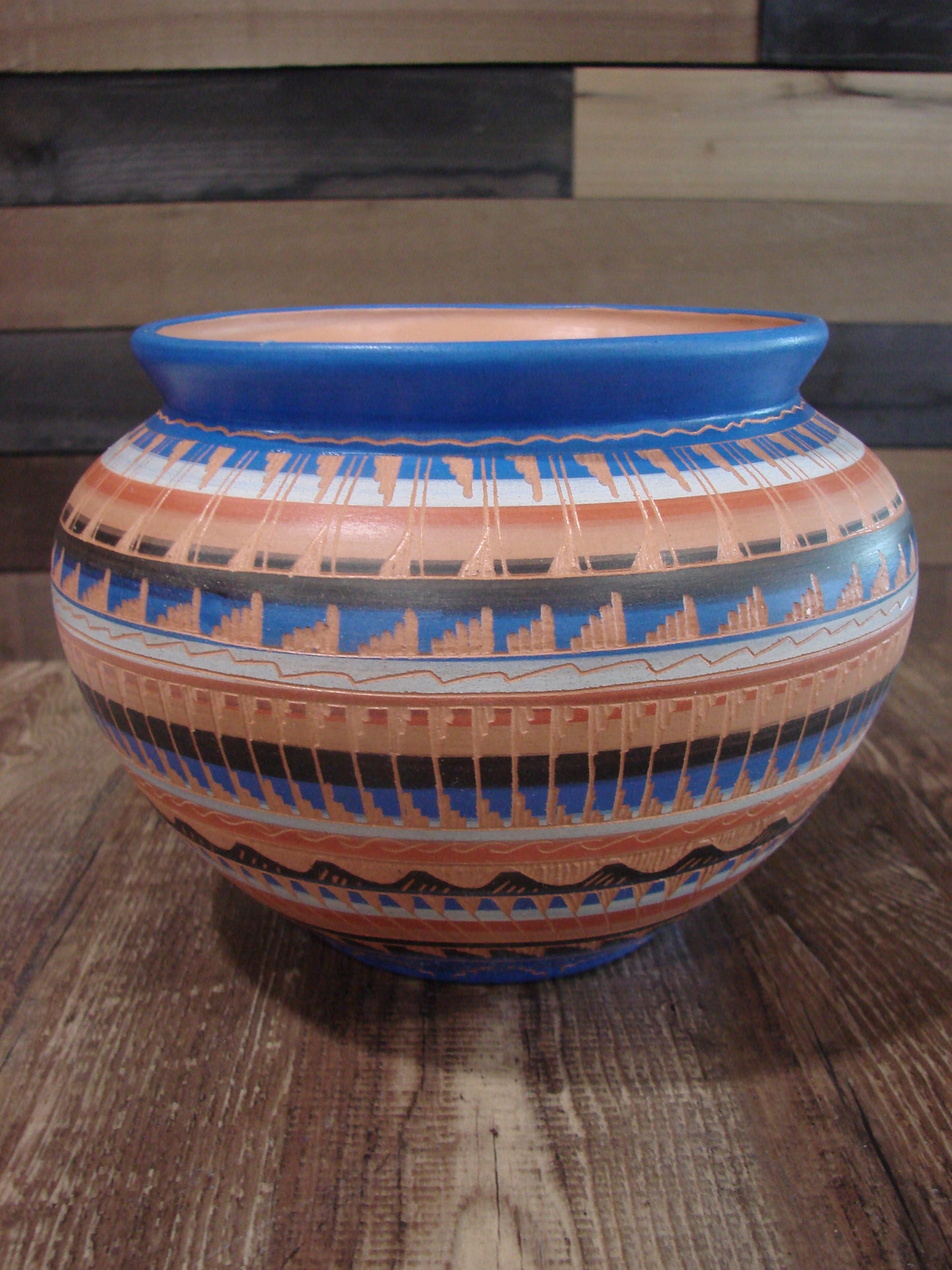Native American Hand Etched & Hand Painted Pottery - Gilmore