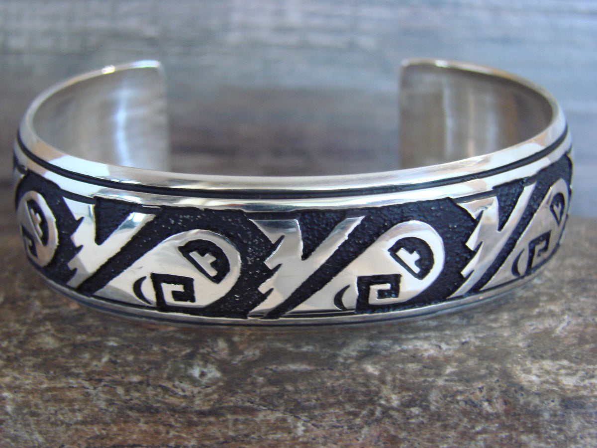 Native American Sterling Silver Petroglyph Bracelet by Singer