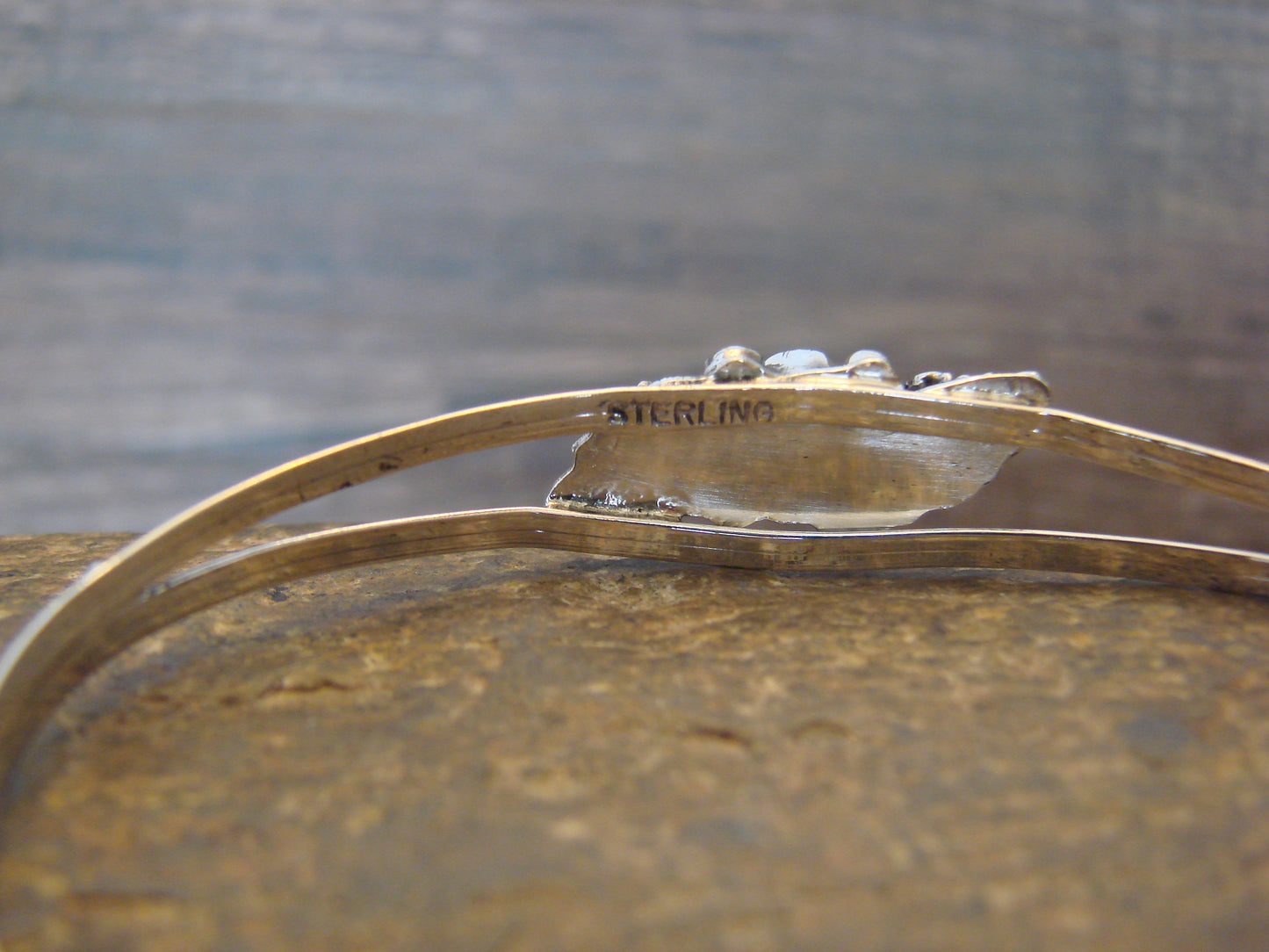 Native American Sterling Silver Turquoise Feather Bracelet by Largo