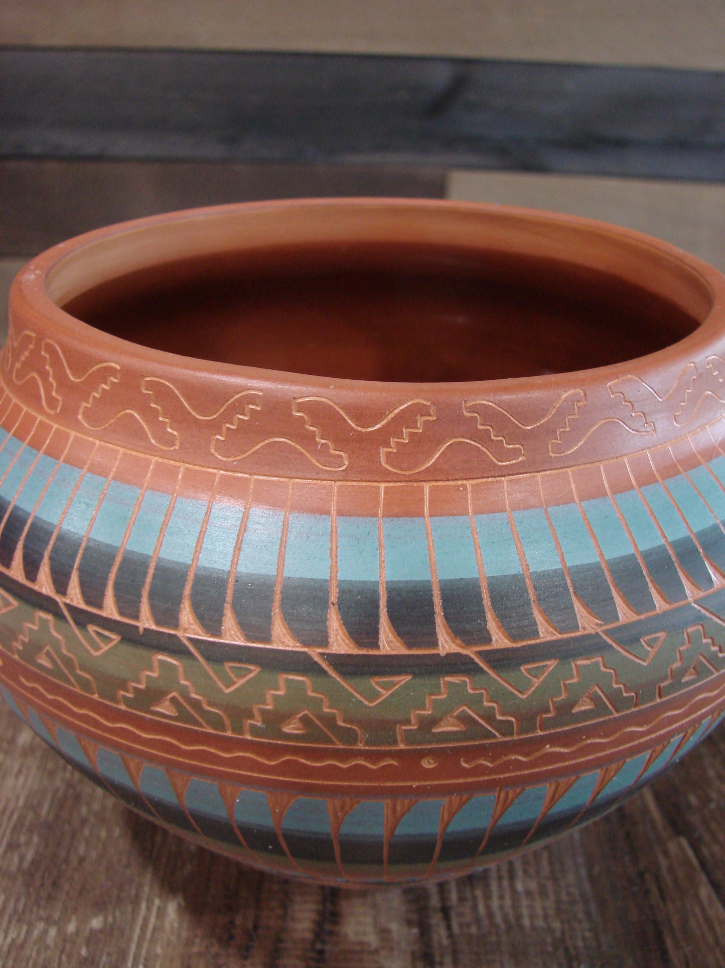 Native American Hand Etched & Hand Painted Pottery - Gilmore