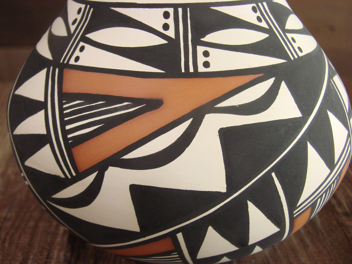Native American Hand Painted Fine Line Acoma Pottery by Estevan