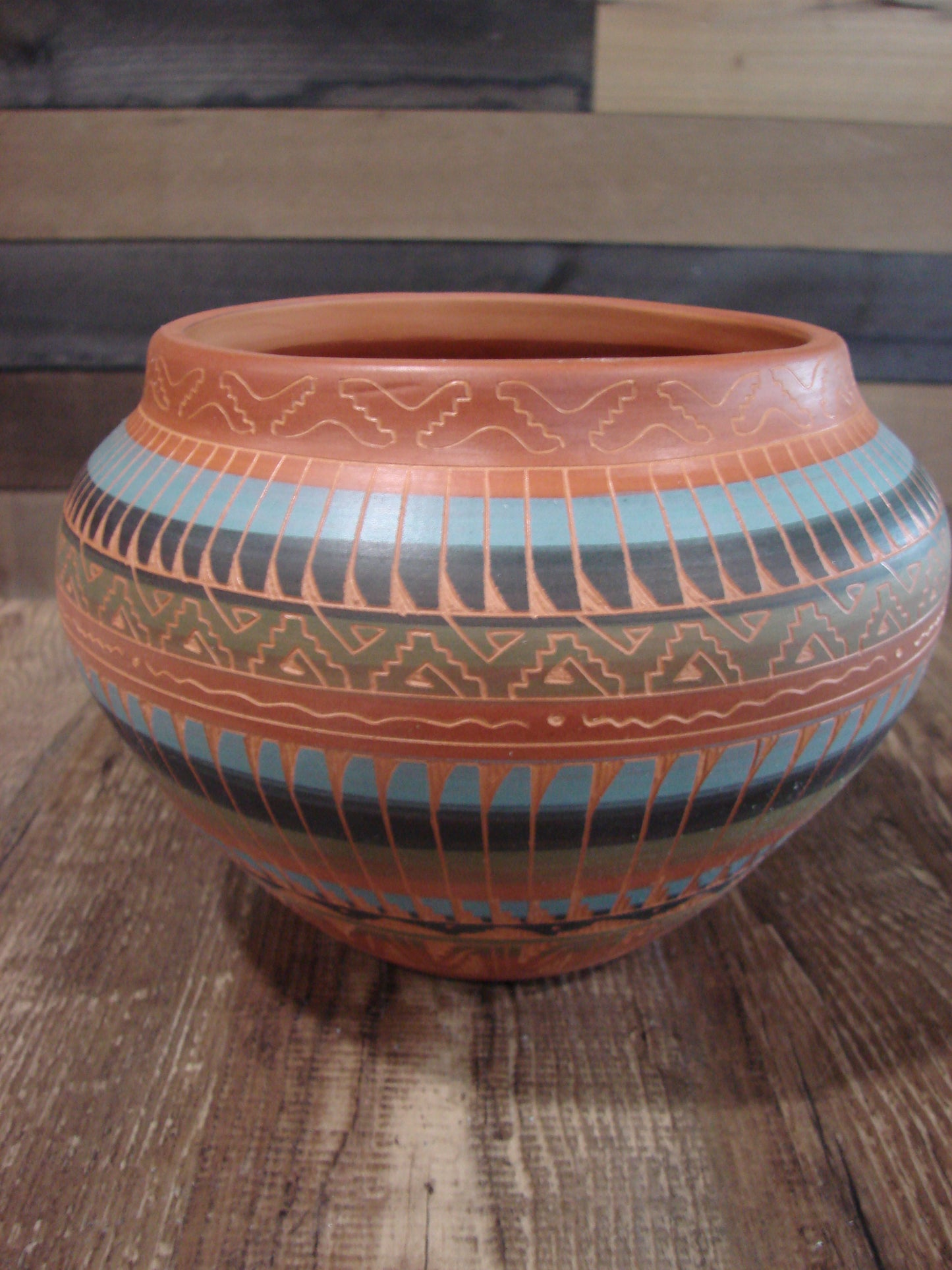 Native American Hand Etched & Hand Painted Pottery - Gilmore