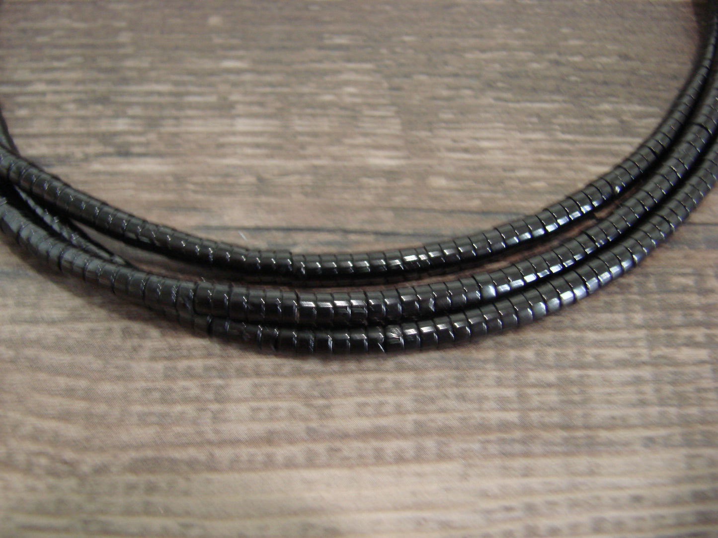 Native American 3 Strand 19" Onyx Necklace by Ramona Bird