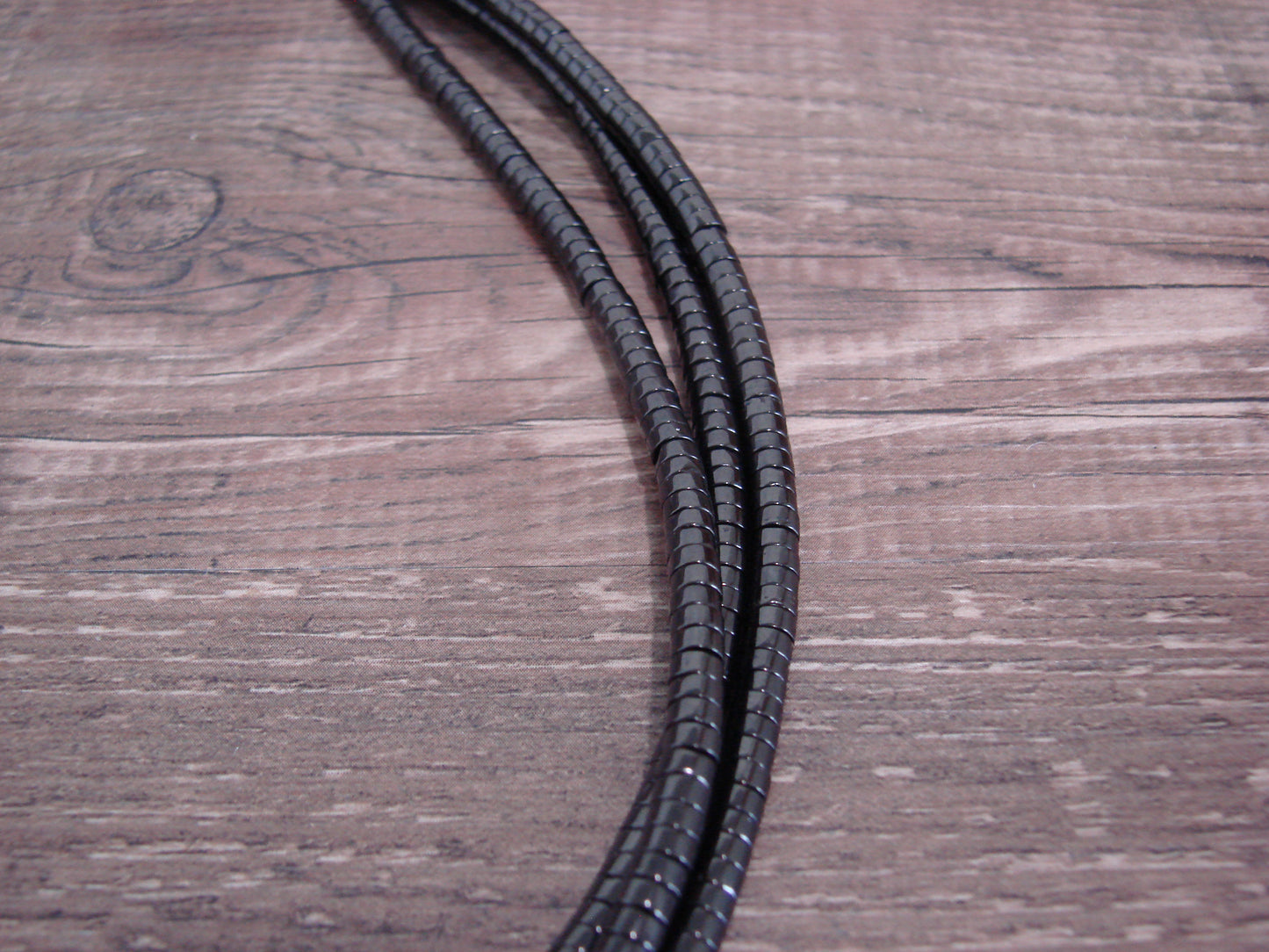 Native American 3 Strand 19" Onyx Necklace by Ramona Bird