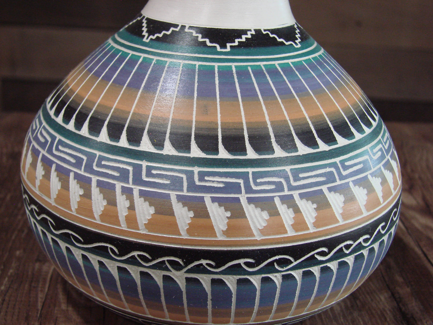 Native American Hand Etched & Hand Painted Pottery - Gilmore