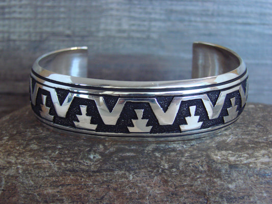 Native American Sterling Silver Petroglyph Bracelet by Singer